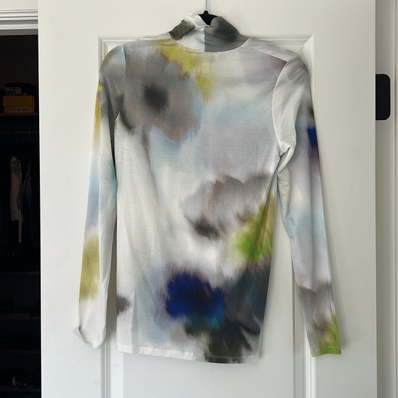 Paint pattern slim lyocel turtleneck - Picture 2 of 2